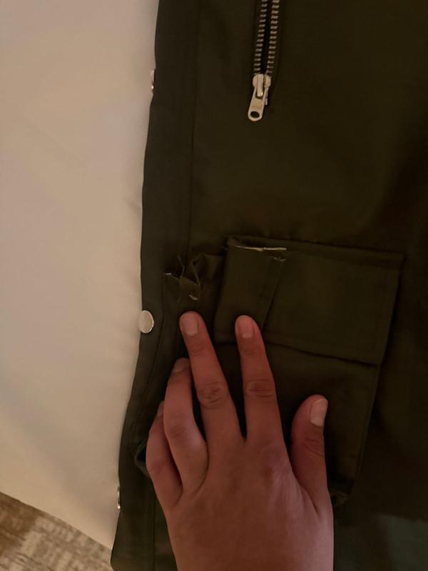 Customer photo for "Rips on first wear"