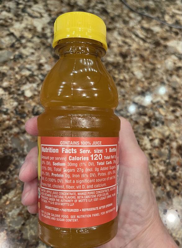 Mott's 100% Apple Mango Juice, 8 fl oz bottles, 6 pack