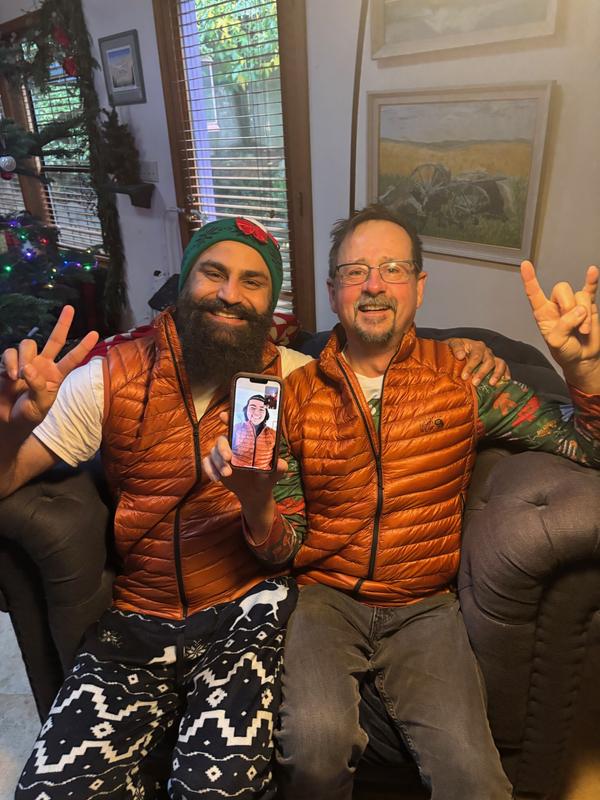 Customer photo for "Ghost Whisperer/2 Vest to keep your core warm on damp or cool days"