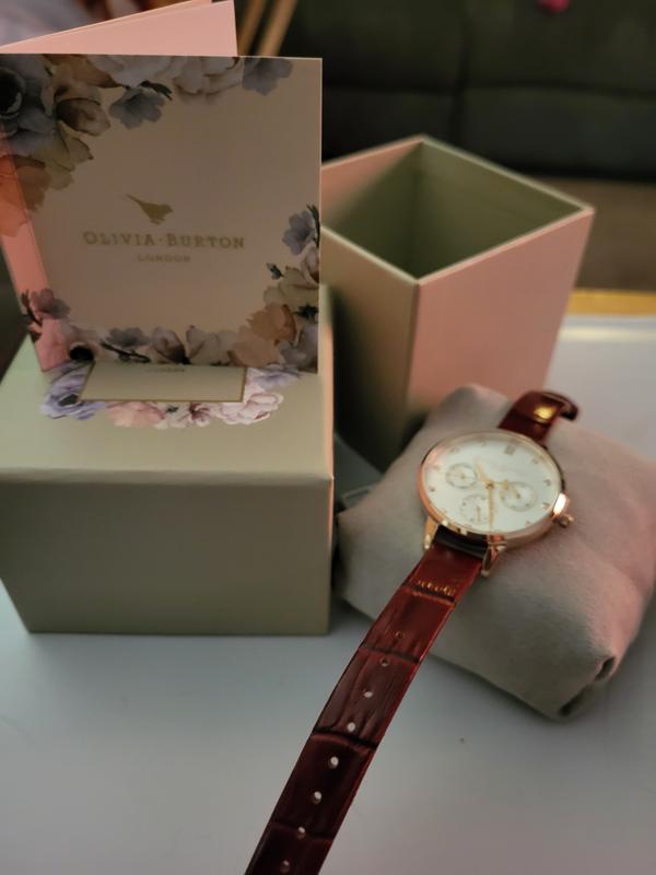 Olivia burton burgundy watch hotsell