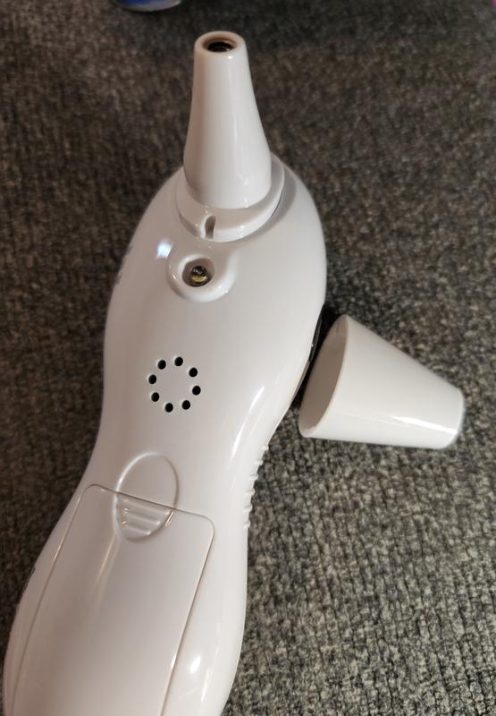 Forehead piece off to show ear probe