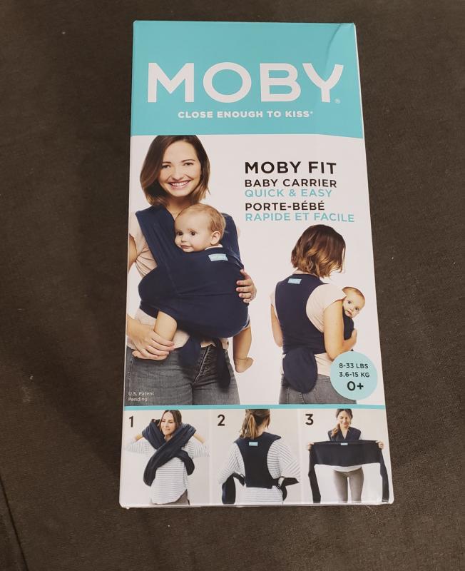8-33lbs New In Box Black Moby Fit Baby Carrier Wrap 