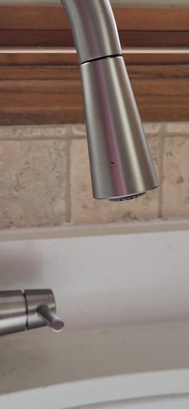 Small ding in brushed nickel.