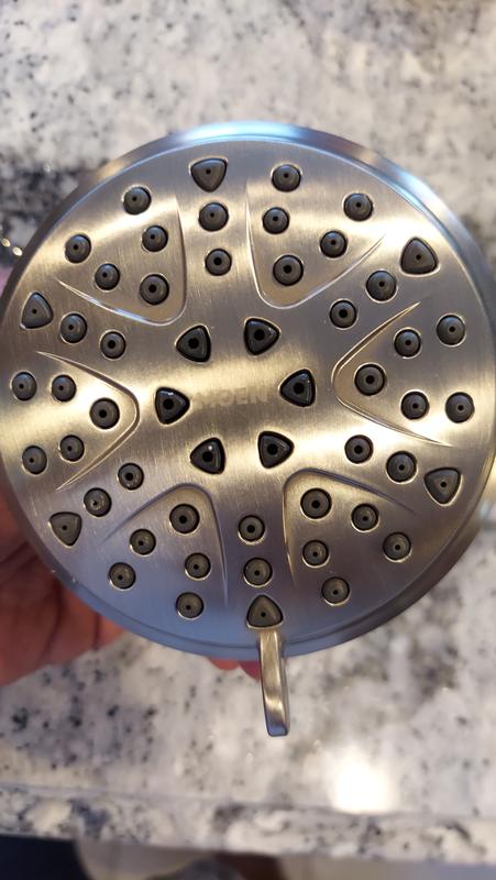 MOEN Attune 8-Spray Patterns, 4 in. Wall Mount Fixed Shower Head in Spot  Resist Brushed Nickel 218W0SRN - The Home Depot