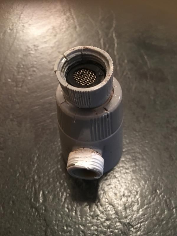 Teflon tape used to stop leaking, top cracked