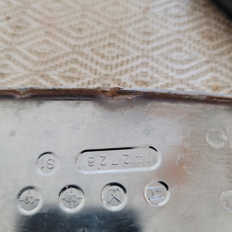 Lifted due to metal corrosion