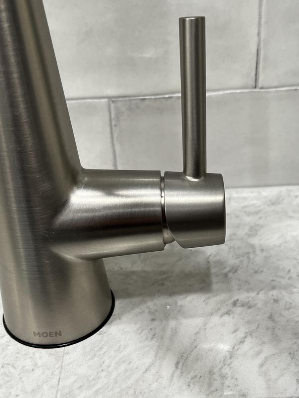 Little puddle forming under the handle