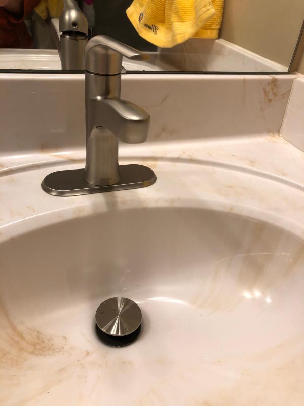 Home Improvement 84565srn Moen Tilson Single Handle Bathroom Faucet In Brushed Nickel Plumbing Fixtures