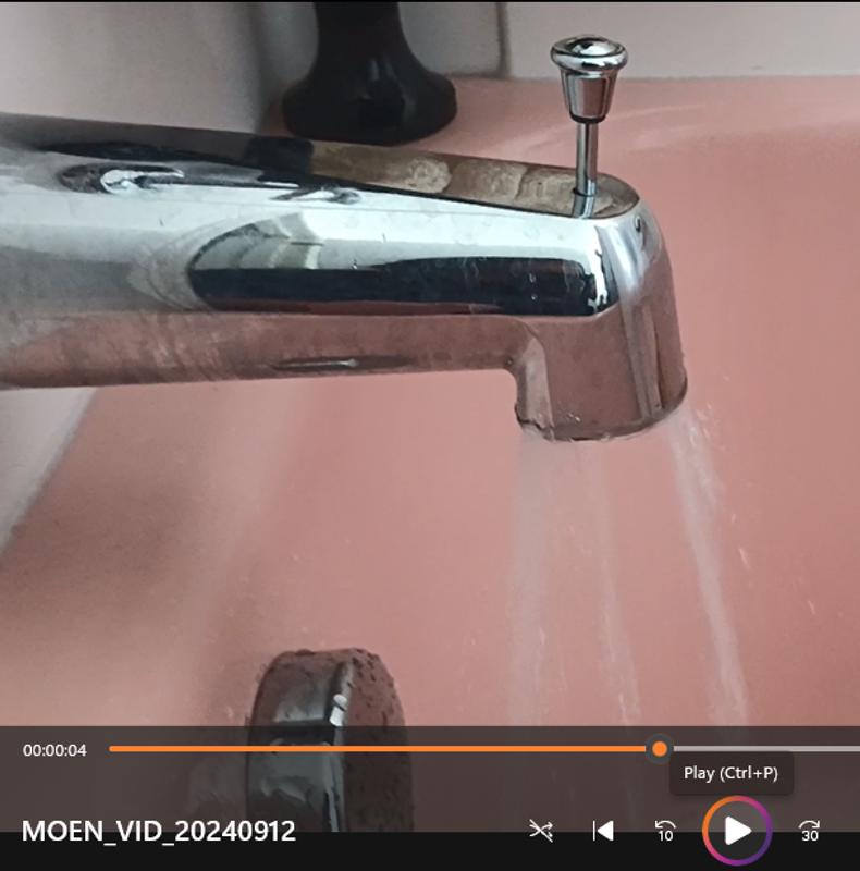 Flow not diverted to shower head.