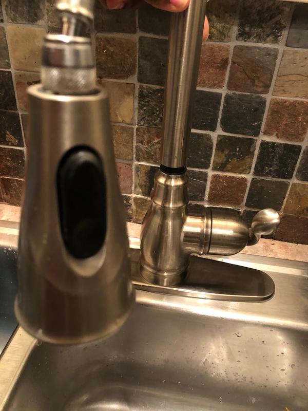 Moen Anabelle Bronze Kitchen Faucet With Sprayer And Soap Dispenser