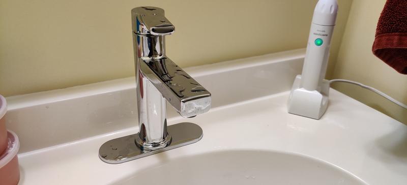 Rinza Chrome One Handle High Arc Bathroom Faucet 84627 Moen