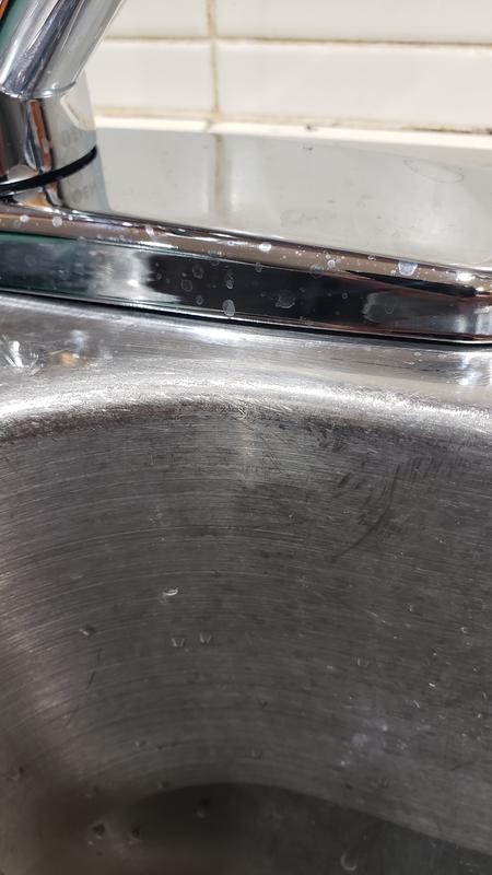 Gap between escutcheon & sink.