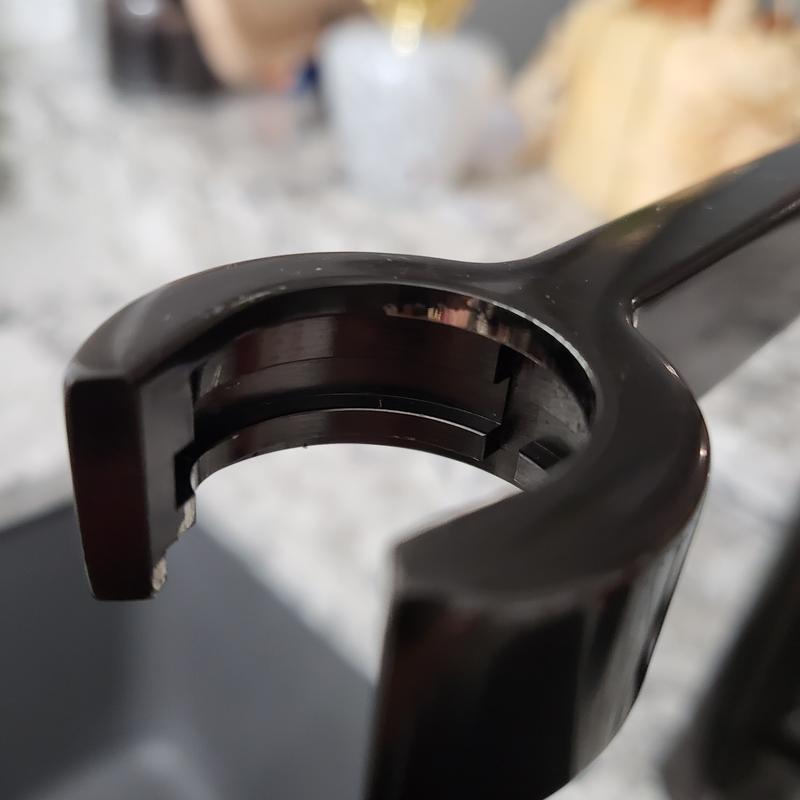 Inside metal is rough