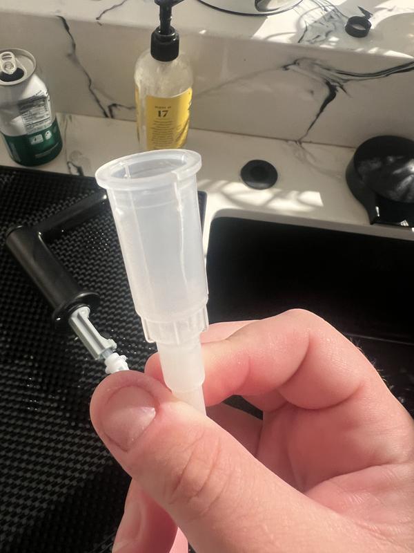 Cracked plastic soap pump