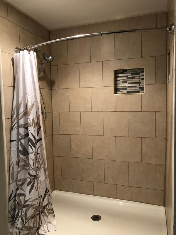 Curved shower deals rod