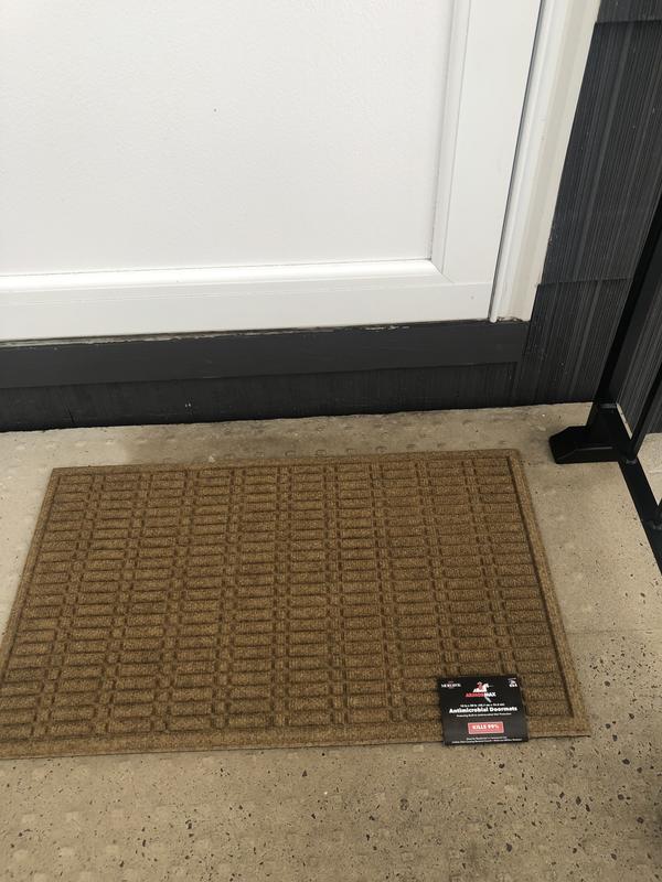Set Of 2 Ribbed Indoor/outdoor Door Mat (17 X 30)-great For Mud-rooms,  High Traffic Areas, Garages, Doorways, And Everyday Home Use - Gray Black :  Target