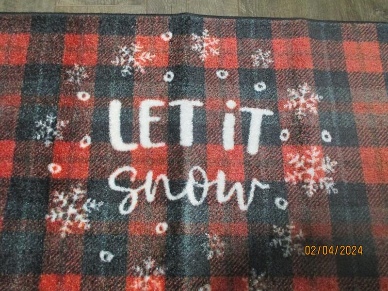 Let It Snow Accent Rug, 18
