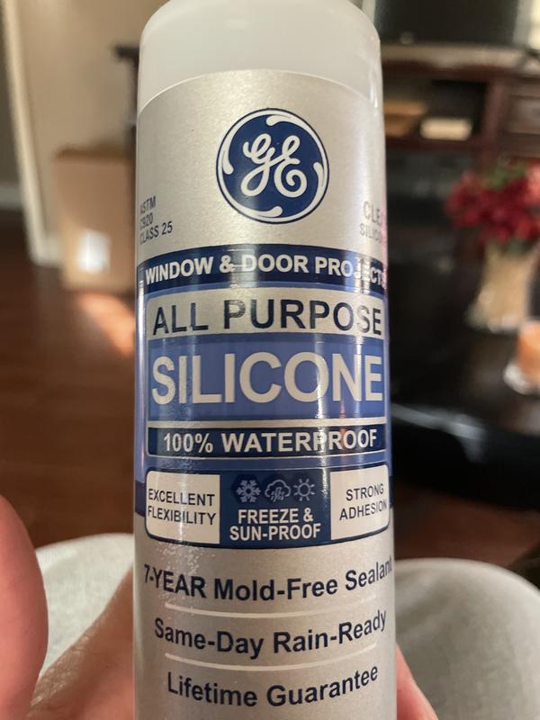 GE Silicone 1 All Purpose, Windows, Doors, Exteriors 10.1-oz Clear