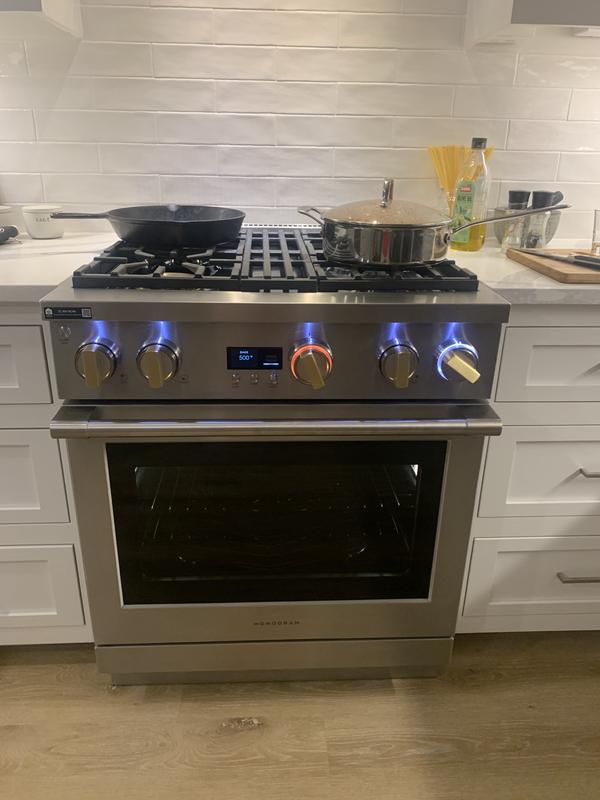 30 Inch GE Monogram Gas Range Dual Fuel, Convection Oven, 4 Open Burners,  ZDP30N4YSS Convection Oven, Stainless Steel, 369159