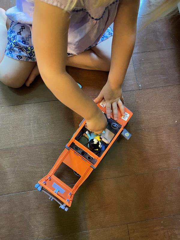 Playtime with operable, but attached, roof so it won't get lost.