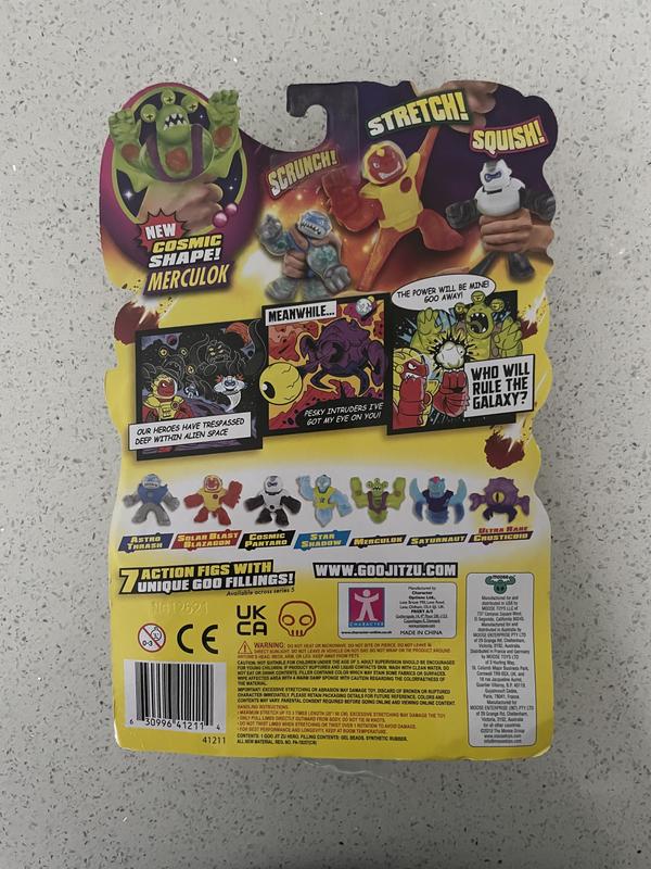 Heroes Of Goo Jit Zu Galaxy Attack – Merculok – Figurine Goo Extensible Avec Perles D'Eau – Jouet Action Dès 3 Ans