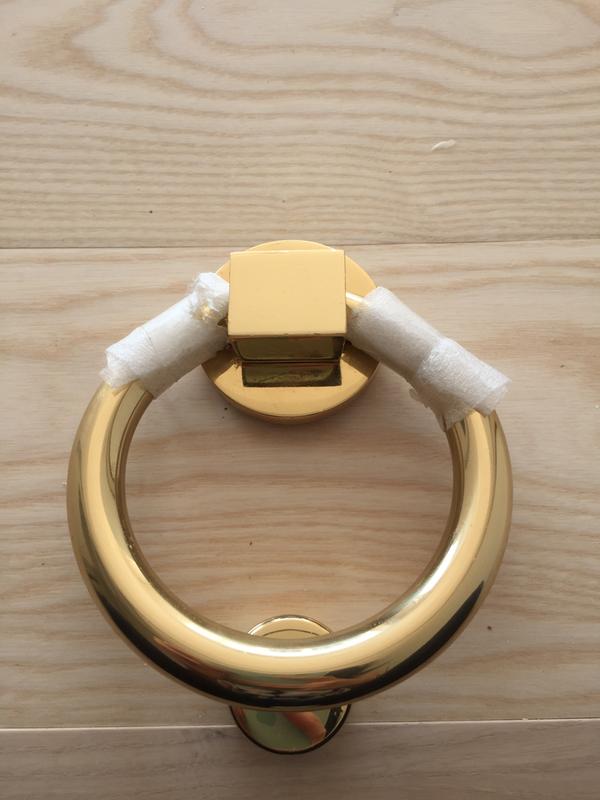 Baldwin Estate 0195.030 Ring Knocker in Polished Brass 4.25