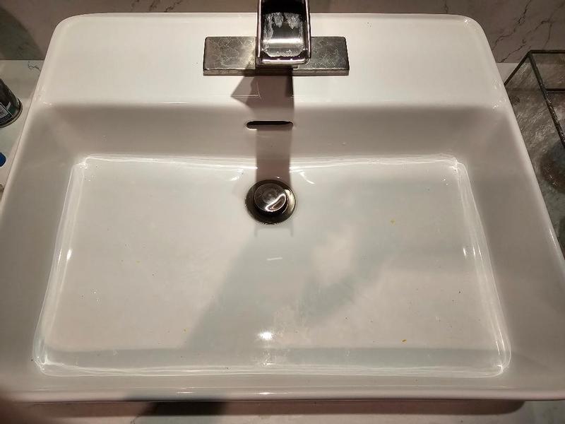 Hibiscus White Rectangular Fireclay Vessel Sink - Single Hole