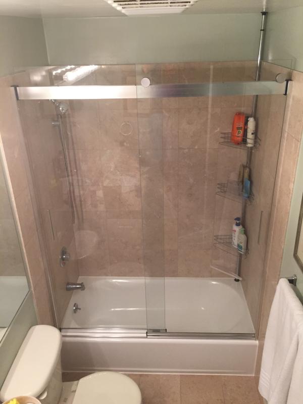 Kohler K 706009 L Mx Matte Nickel Levity 74 High X 56 5 8 59 5 8 Wide Sliding Shower Door With 1 4 Thick Crystal Clear Glass And Blade Handles Faucet Com