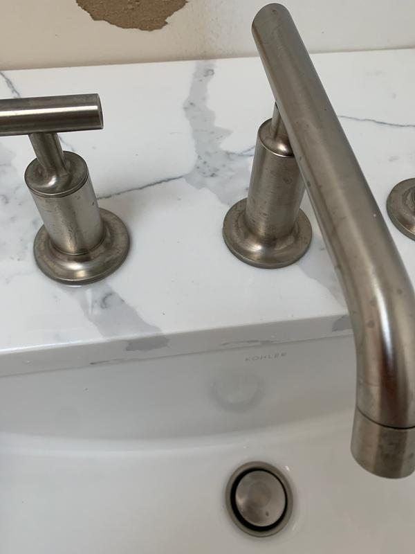 Kohler K-14410-4-CP Polished Chrome Purist 1.2 GPM Widespread Bathroom Faucet with Pop-Up Drain Assembly KOHLER K-14410-4-RGD Purist Bathroom Sink Faucet, Vibrant Rose Gold