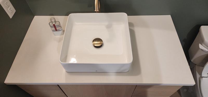 Hibiscus White Square Fireclay Vessel Sink | Signature Hardware