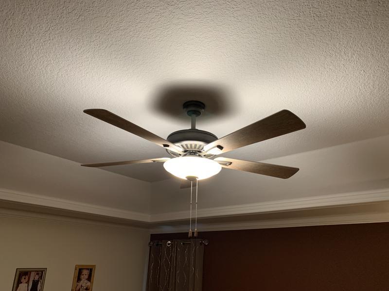 Minka Aire Contractor Uni-Pack LED 52-in Polished Nickel LED Indoor Ceiling  Fan with Light (5-Blade) in the Ceiling Fans department at