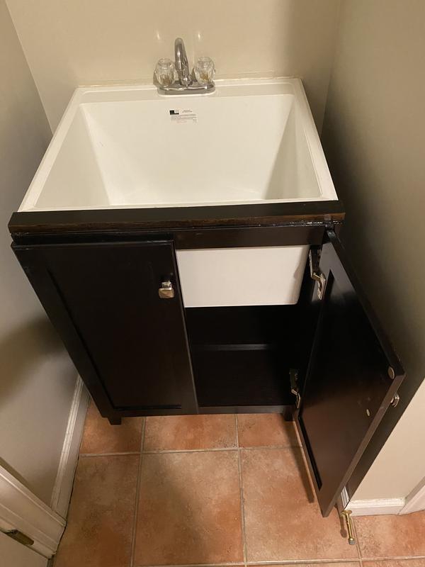 PROFLO 22-in x 24.5-in 1-Basin White Drop-In Laundry Sink
