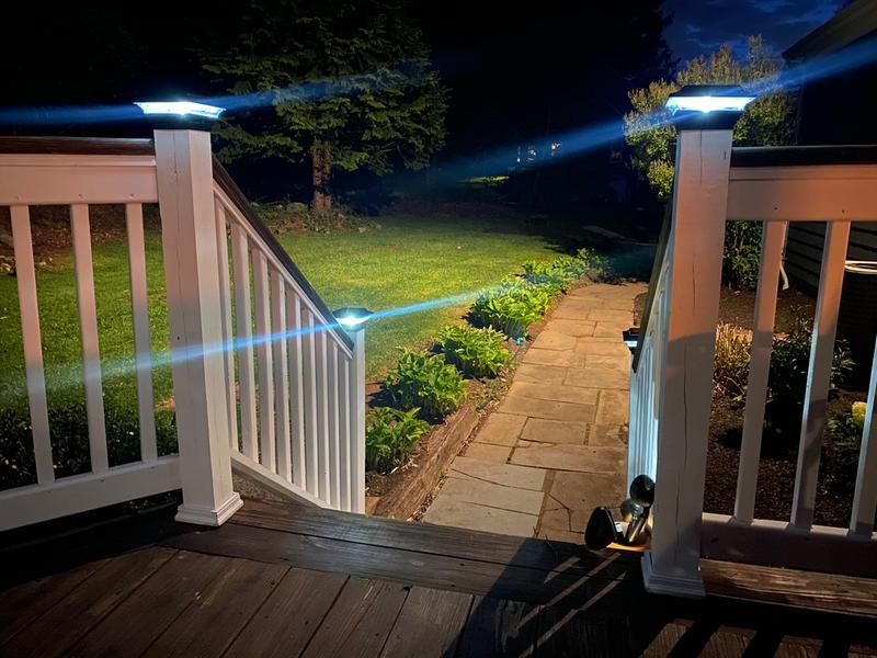 Deck lighting installed on back porch in CT