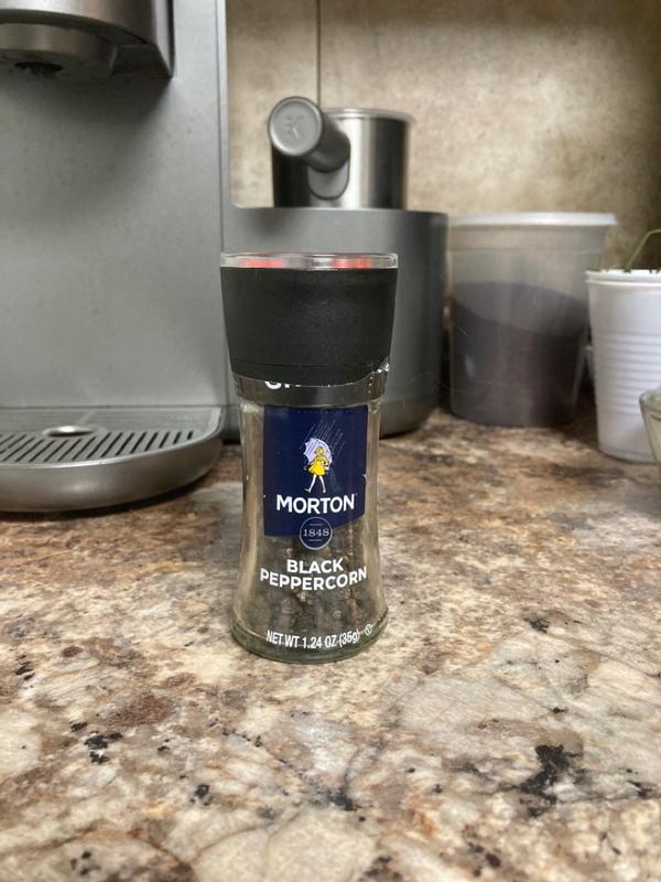 Morton 1.24 oz. Black Peppercorn Glass Mill