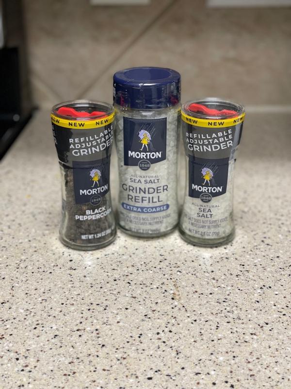 Morton® Adjustable, Refillable Glass Grinders - Morton Salt