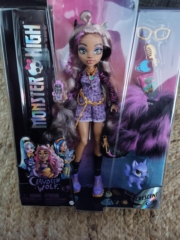 Monster High ORIGINAL Clawdeen Wolf Doll & Pet Cat CRESENT Werewolf New RARE