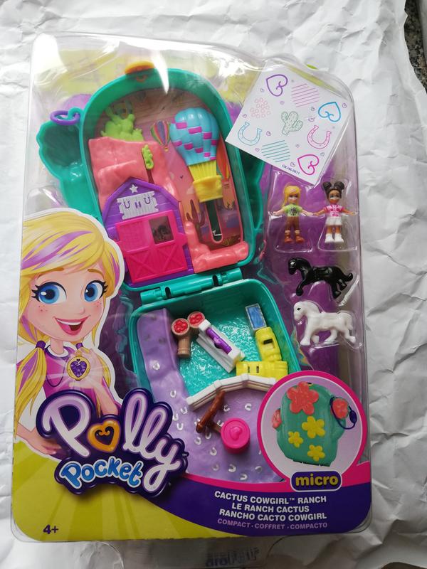 Polly Pocket Pocket World Cactus Cowgirl Ranch Compact with Fun Reveals,  Micro Polly and Shani Dolls, 2 Horse Figures and Sticker Sheet; for Ages 4  and Up, Playsets -  Canada