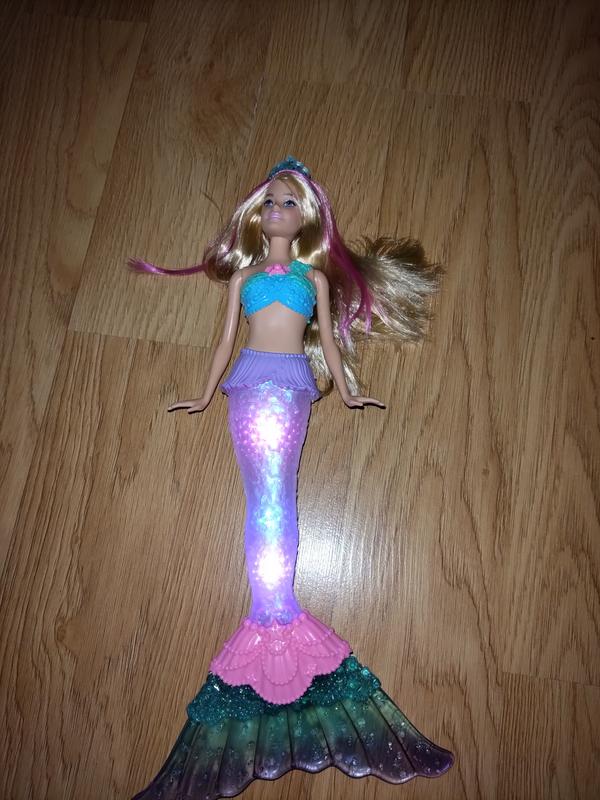 Mermaid Barbie Doll with Water-Activated Twinkle Light-Up Tail