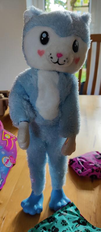 With the head covering (a bit hard to put back on for little kids)