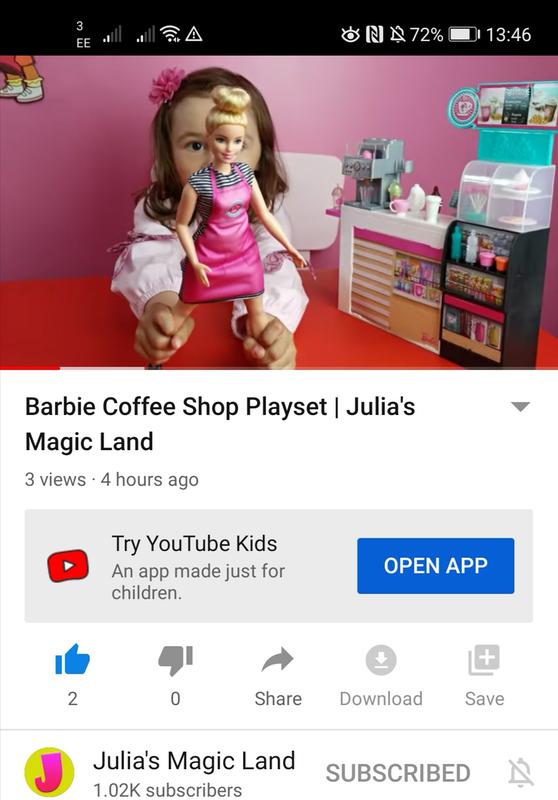 thumbnail image 2 of Barbie GMW03 Coffee Shop With Blonde Curvy Doll & 20 Realistic Play Pieces 2 of 12