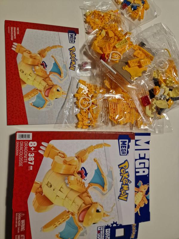 Pokemon Dragonite Mega Bloks Construx Build With Motion Set HKT25 387 pcs