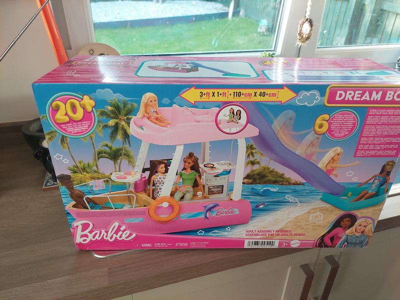 Playset Barbie Barco Com Piscina E Toboágua Dream Boat HJV37