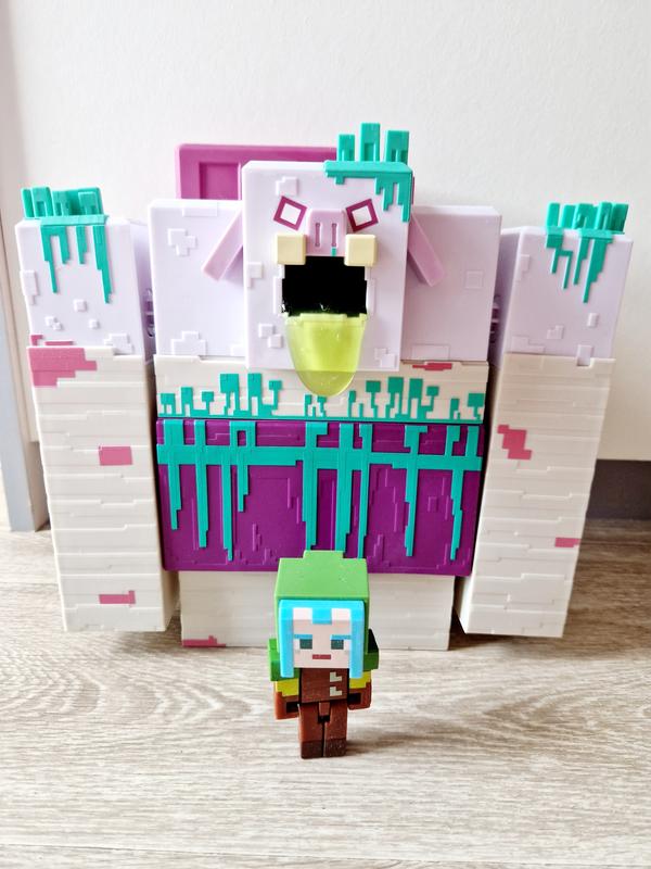 Figurine Minecraft Le Dévoreur - Mattel - Avec Ranger Et Accessoires - HNC08