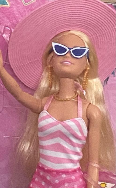 Blonde Barbie Doll with Swimsuit and Beach-Themed Accessories 