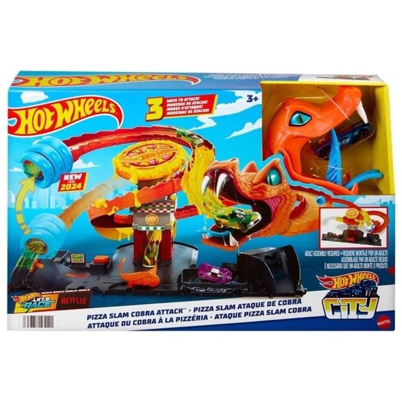 Hot Wheels City Pizza Slam Cobra Attack Playset The Entertainer