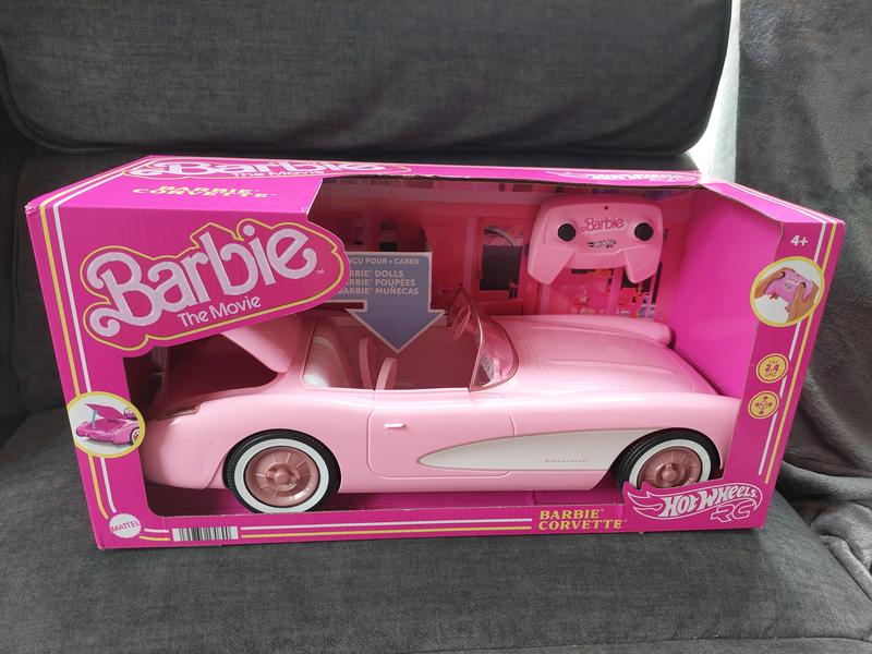  Hot Wheels RC Barbie Corvette, Battery-Operated Remote-Control  Toy Car from Barbie The Movie, Holds 2 Barbie Dolls, Trunk Opens for  Storage : Toys & Games