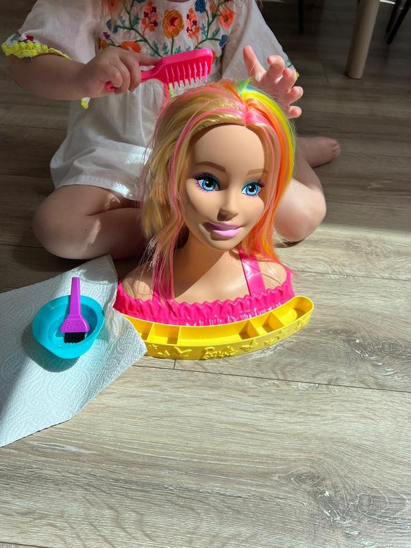 Barbie Deluxe Styling Head, Blonde Rainbow Hair