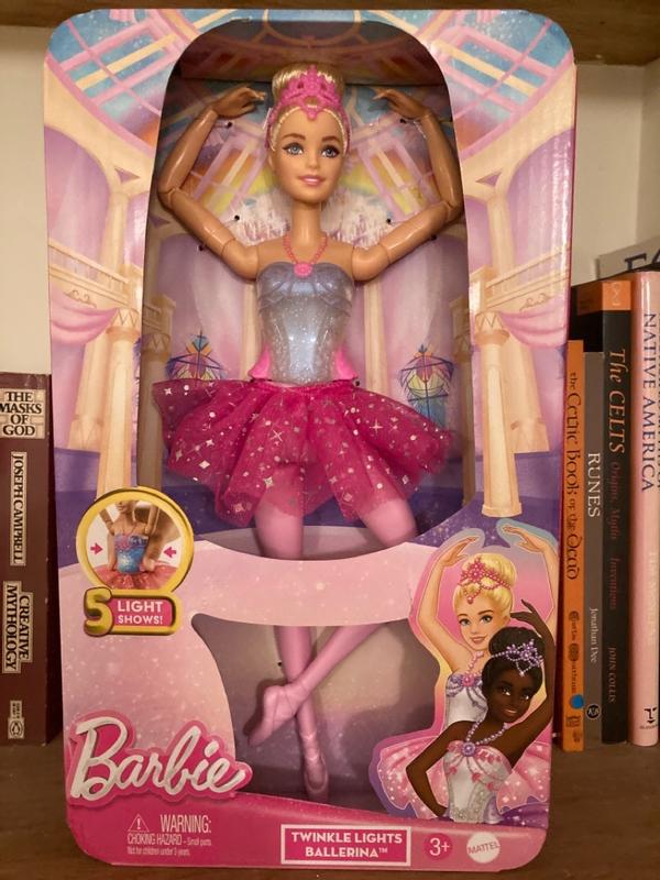 Barbie Doll - Blonde Ballerina Doll - Magical Light-Up Feature 