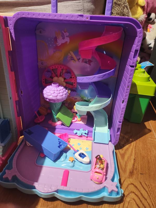 Buy Polly Pocket Pollyville Resort Roll-Away Suitcase Playset, Playsets  and figures