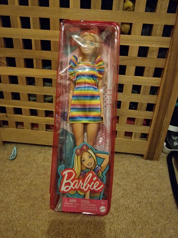 Barbie Fashionistas Doll #197 with Blond Hair, Braces, Rainbow